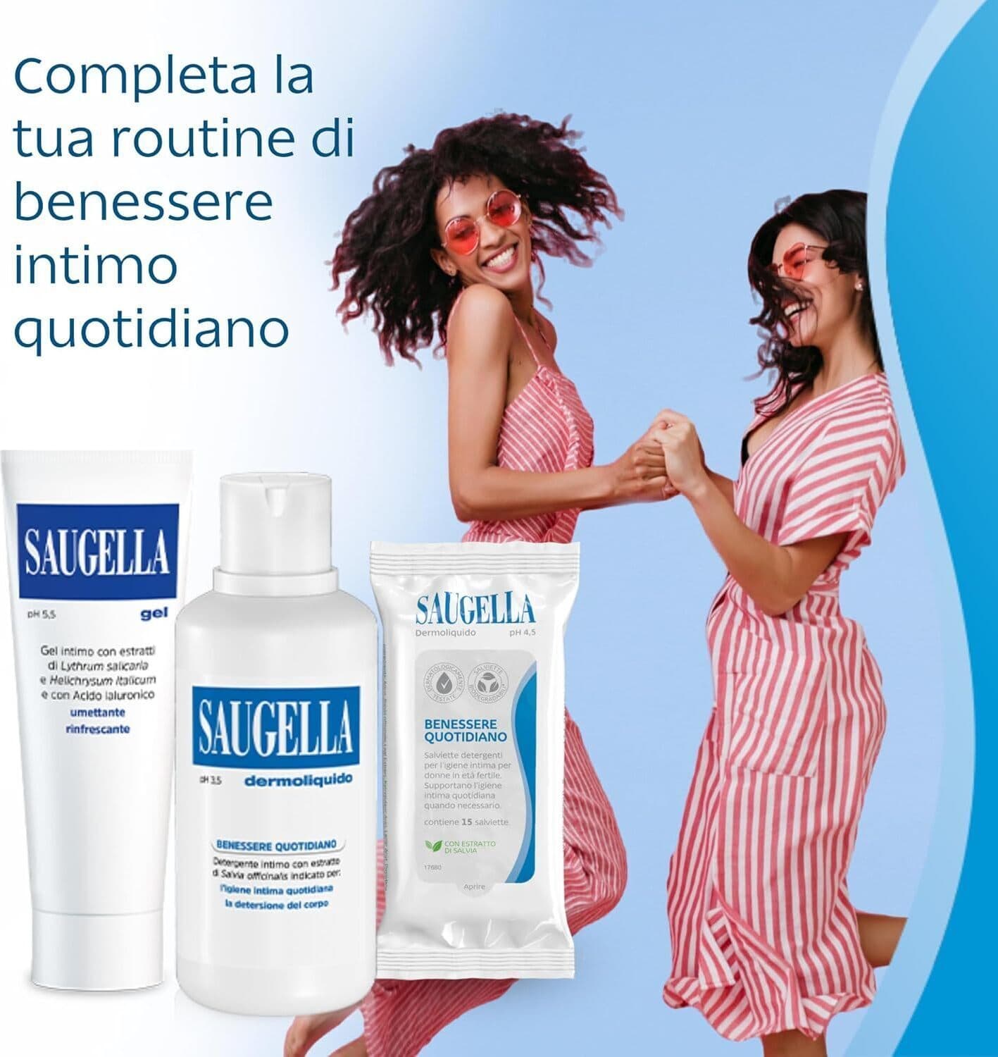 3 X Saugella Detergente Intimo Liquido SAP 500 ml - Igiene e Cura Personale