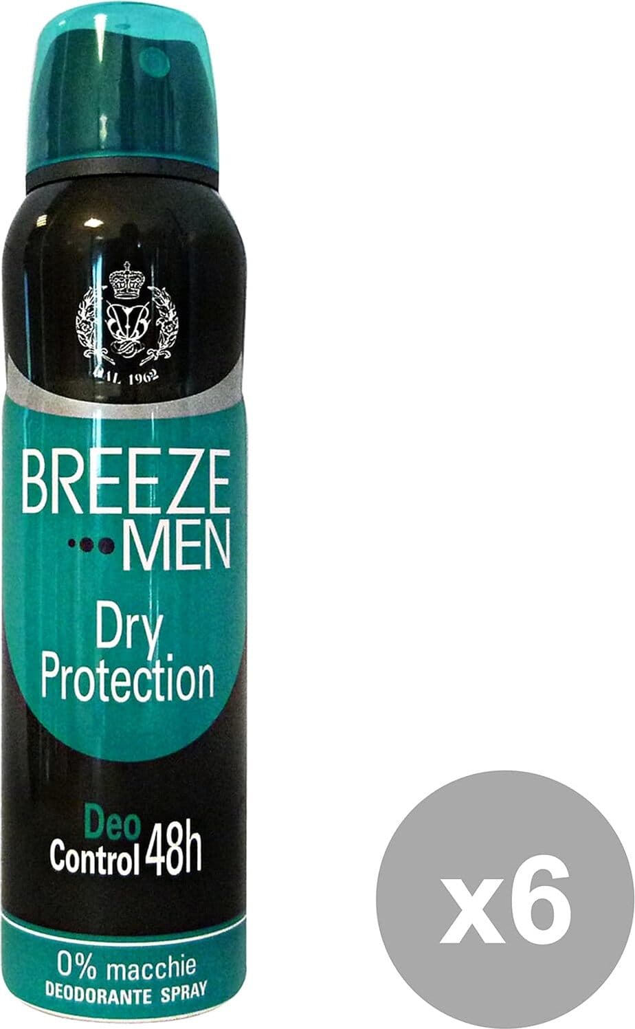 6 x Deodorante Spray Breeze Men Fresh Protection, 150ml - Protezione Freschezza Duratura per Uomo
