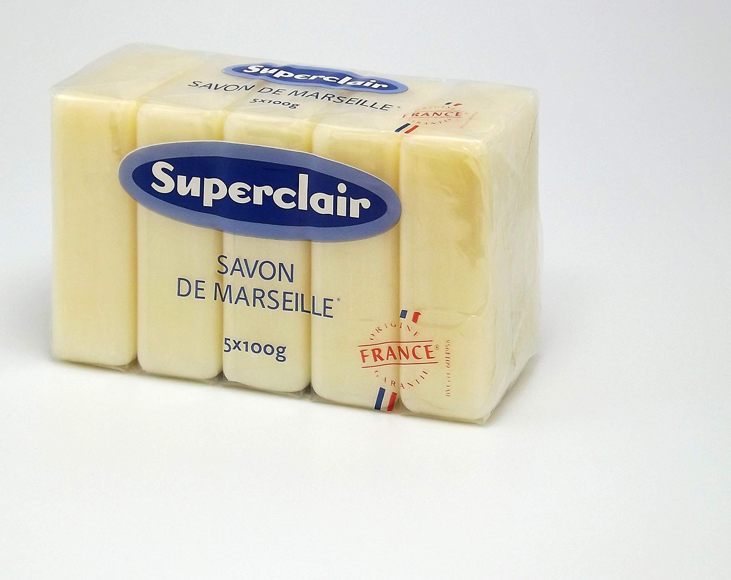 Set di 5 Saponette al Marsiglia da 100g - Ipoallergeniche e Delicate sulla Pelle