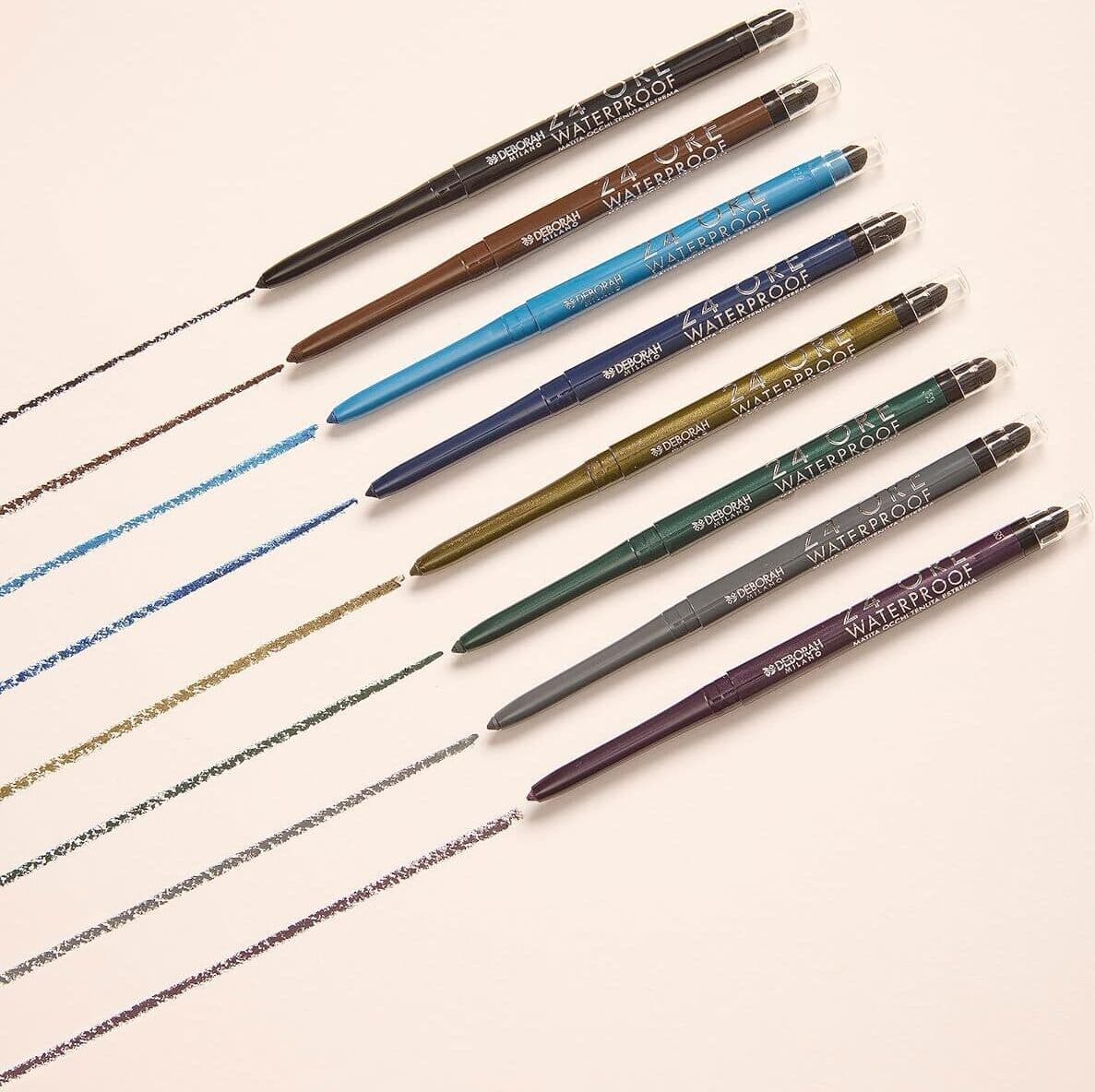 Matita Occhi Waterproof 24 Ore Deborah Milano - 03 Light Blue, Ultra-pigmentata, Alta Precisione, Lunga Durata, Dona uno Sguardo Intenso e Definito, 0.5 gr