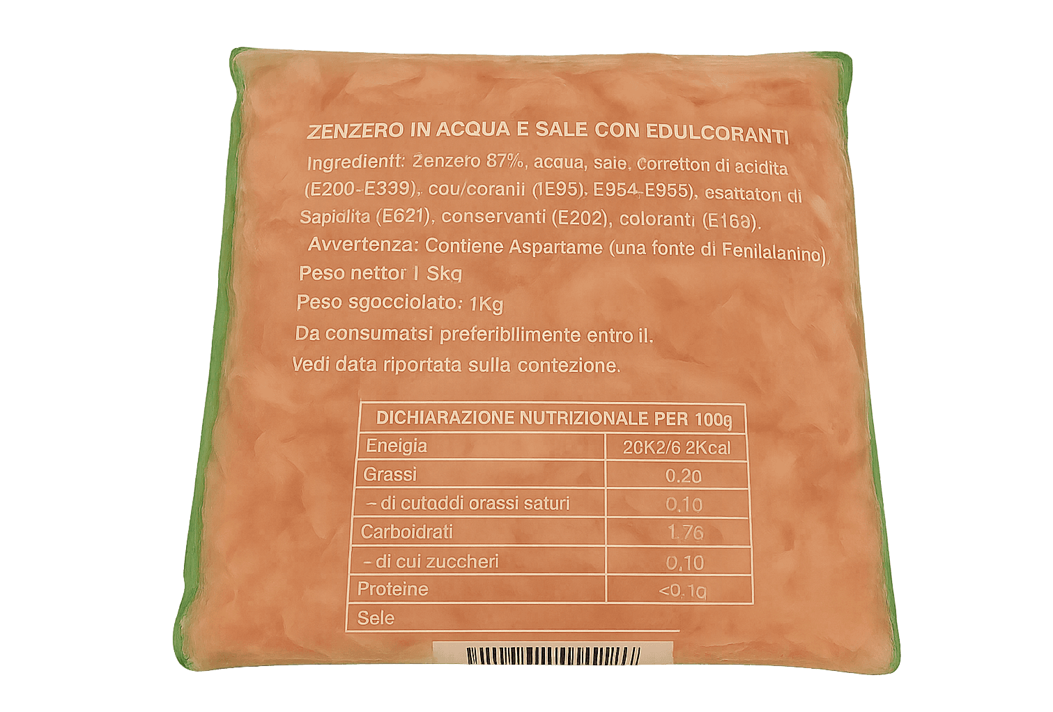 Zenzero Rosa per Sushi in Salamoia YAMA - Vasetto da 1,5kg – Ideale per Amanti del Sushi