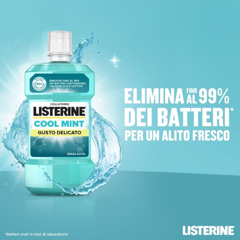 Collutorio Listerine Cool Mint 500 ml - Freschezza e Protezione Completa