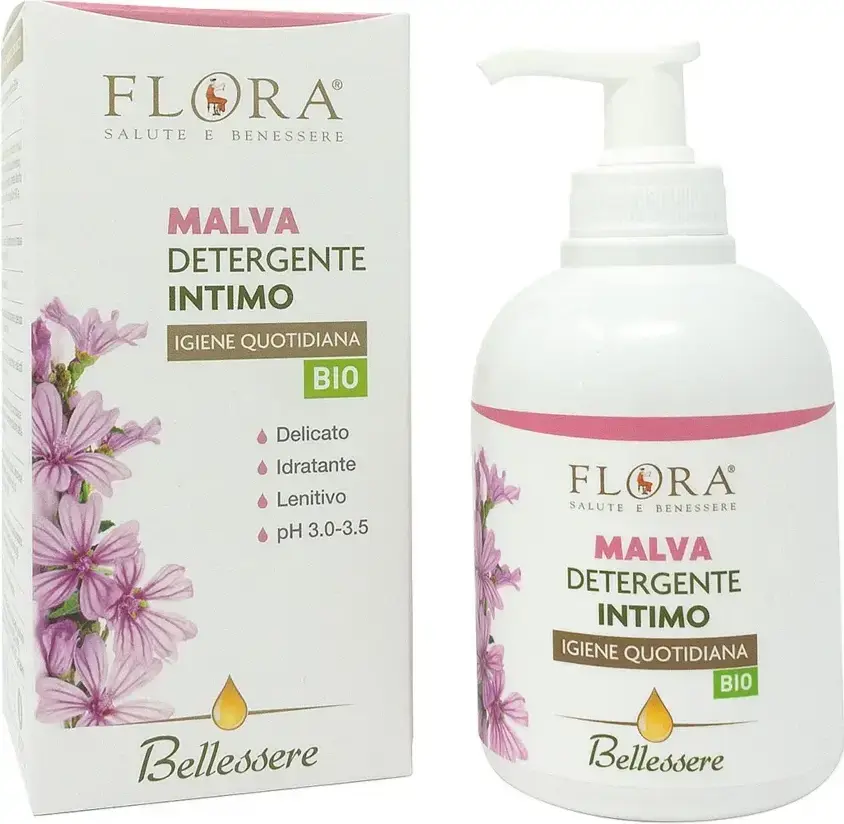 Detergente Intimo Lavanda FLORA Bellessere - 250 ml con pH 3.0-3.5, Olio Essenziale Puro e Naturale di Lavanda al 100% - Calmante, Protettivo e Lenitivo
