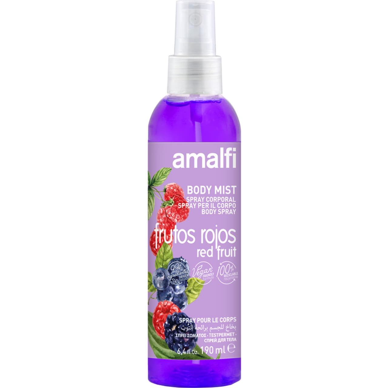 Amalfi Body Mist per il Corpo ai Frutti Rossi, 190 ml