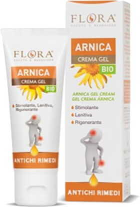 Arnica Crema Gel Antinfiammatorio Naturale 75 ml - FLORA Antichi Rimedi | Trattamento Edemi ed Ematomi | BIO-COSMOS | Con Estratti Vegetali e Oli Essenziali 100% Puri e Naturali