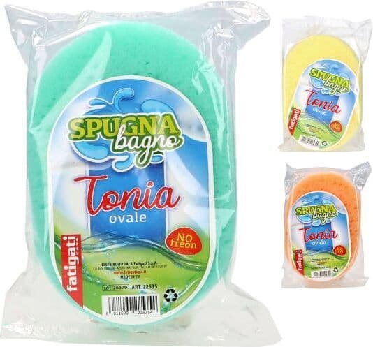 Fatigati Casa - Spugna da Bagno Ovale di Alta Qualità Tonia