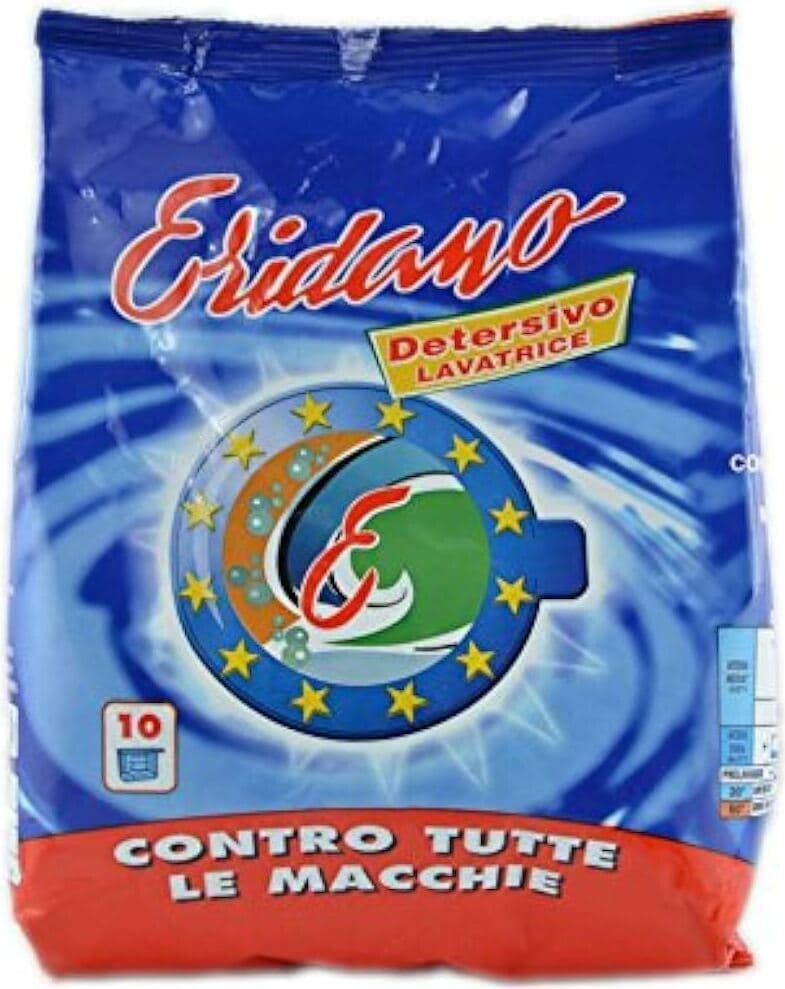 3 X Detersivo in Polvere Eridano, Confezione da 750g, 10 Misurini Inclusi - Pulizia Profonda e Efficace