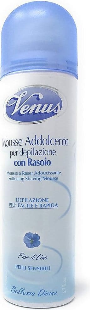 DEPIL. VENUS MOUSSE 200 ML FIORI DI LINO PELLI SENSIBILI X 5 Pezzi