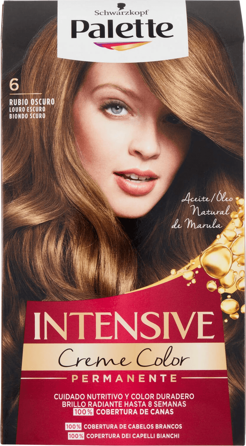 Tinta Capelli Schwarzkopf Palette Intensive Creme Color 6 Biondo Scuro - Colorazione Permanente Long-Lasting