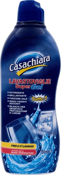 Detersivo Lavastoviglie Casachiara Super Gel, Efficiente Pulizia, 750ml
