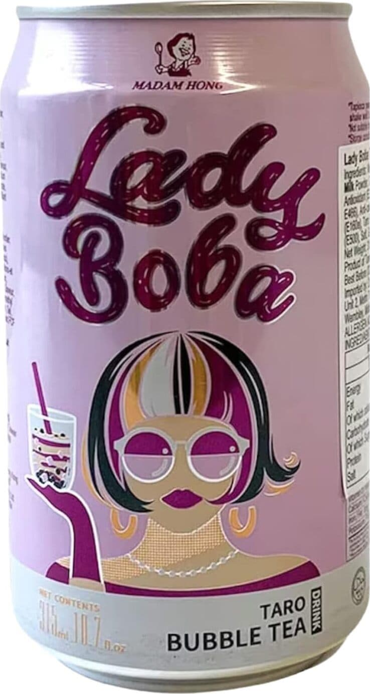 Madam Hong Lady Boba Taro Bubble Tea Premium Qualità - Bevanda Asiatica Rinfrescante 315ml