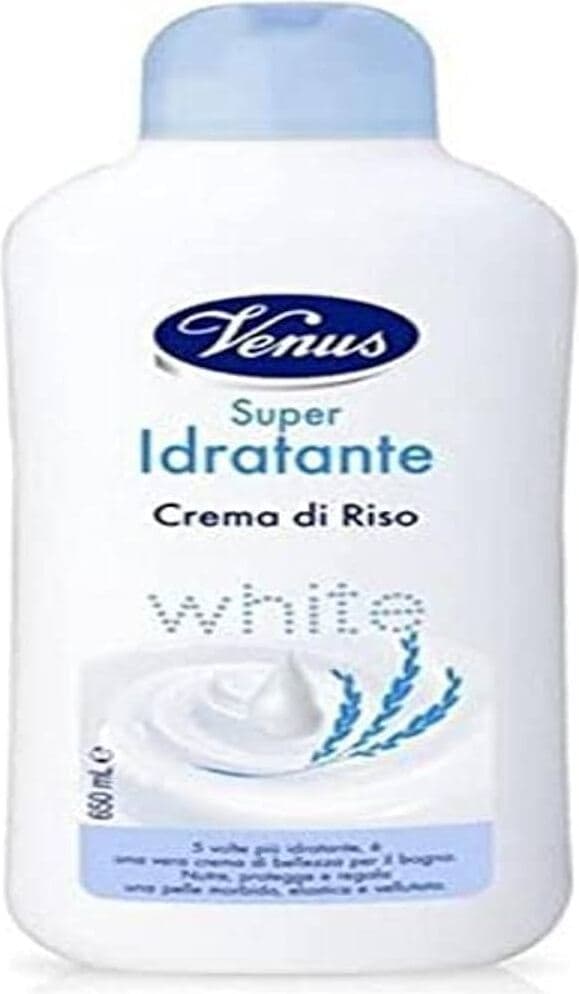Venus Crema Idratante al Riso BS 650ml - Confezione da 6 Pezzi x 20 Scatole x 4 Unità - Formula Nuova