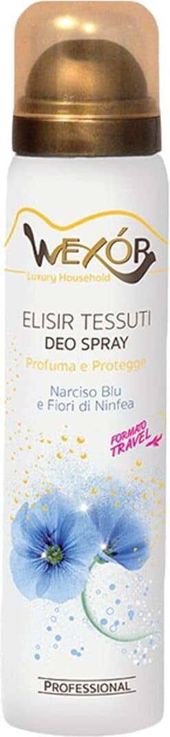 2 X Deodorante Spray Ipershop Express ELISIR - Tessuti Narciso Blu e Fiori di Ninfea 100 ml, Rinfrescante e Duraturo