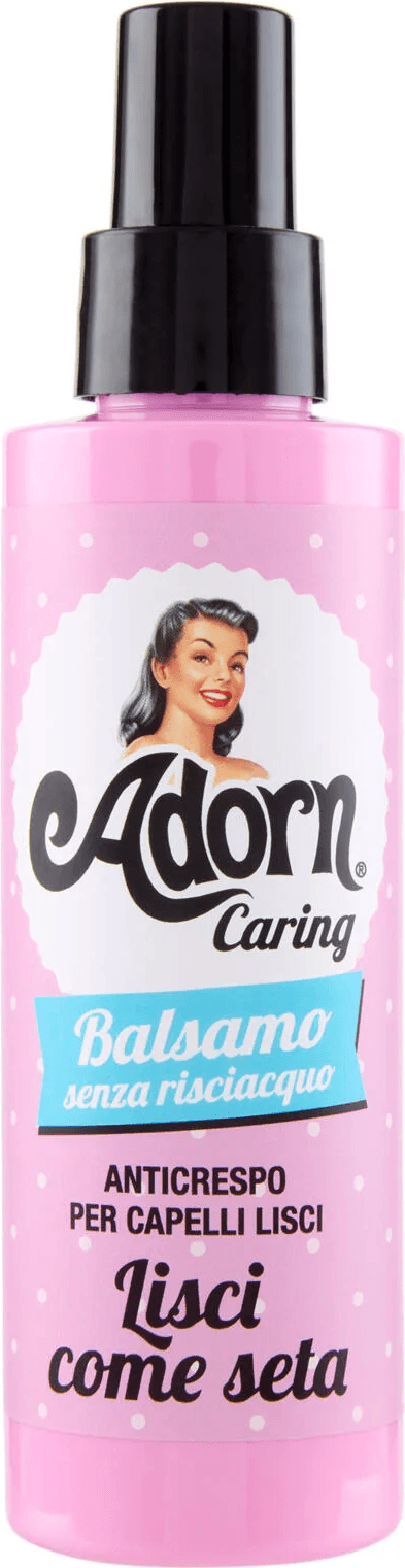 Balsamo Senza Risciacquo Adorn Caring Anticrespo per Capelli Lisci Effetto Seta 150 ml - Trattamento Professionale