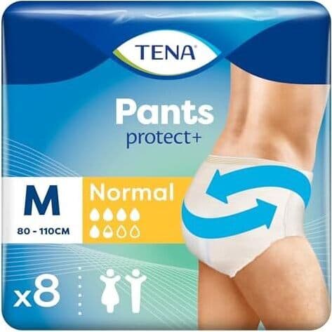 TENA Pants Normal Large (L) - Slip Assorbenti, Elasticizzati e Monouso, per Perdite Urinarie, Mutandine per lei e per lui, Unisex, Discreti e Confortevoli, 1 Confezione da 7 Pezzi X 4 Pezzi