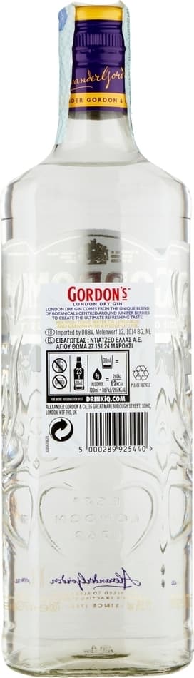 Gin Gordon Original Importato 70cl - Bottiglia di Gin di Alta Qualità