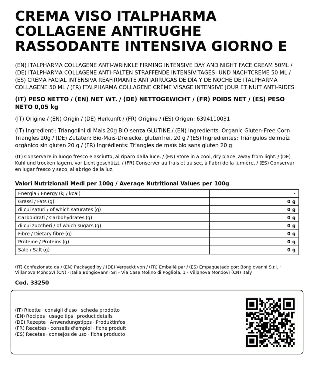 Crema Viso ITALPHARMA COLLAGENE Antirughe Rassodante Intensiva Giorno e Notte 50ml
