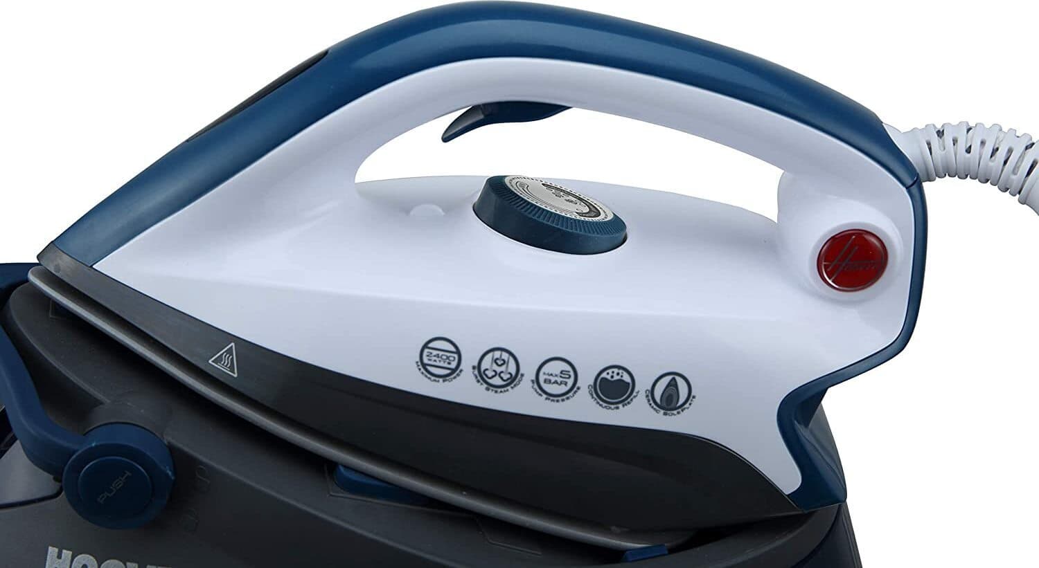 Ferro da Stiro con Caldaia Hoover IronVision 360 PRP2400 011 - Capacità Serbatoio 2 Litri, Potenza 2400 W, Pressione 5 BAR, Colore Blu