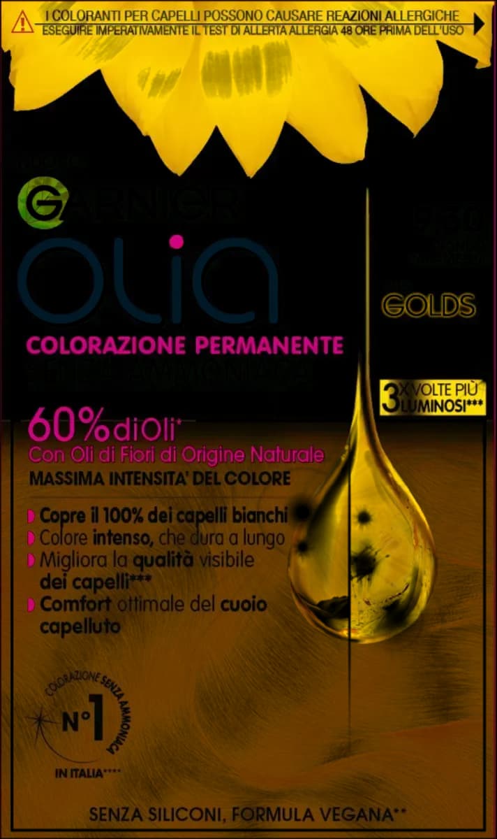 Tinta Capelli Garnier Olia 9.30 Biondo Caramello - Colorazione Permanente Senza Ammoniaca