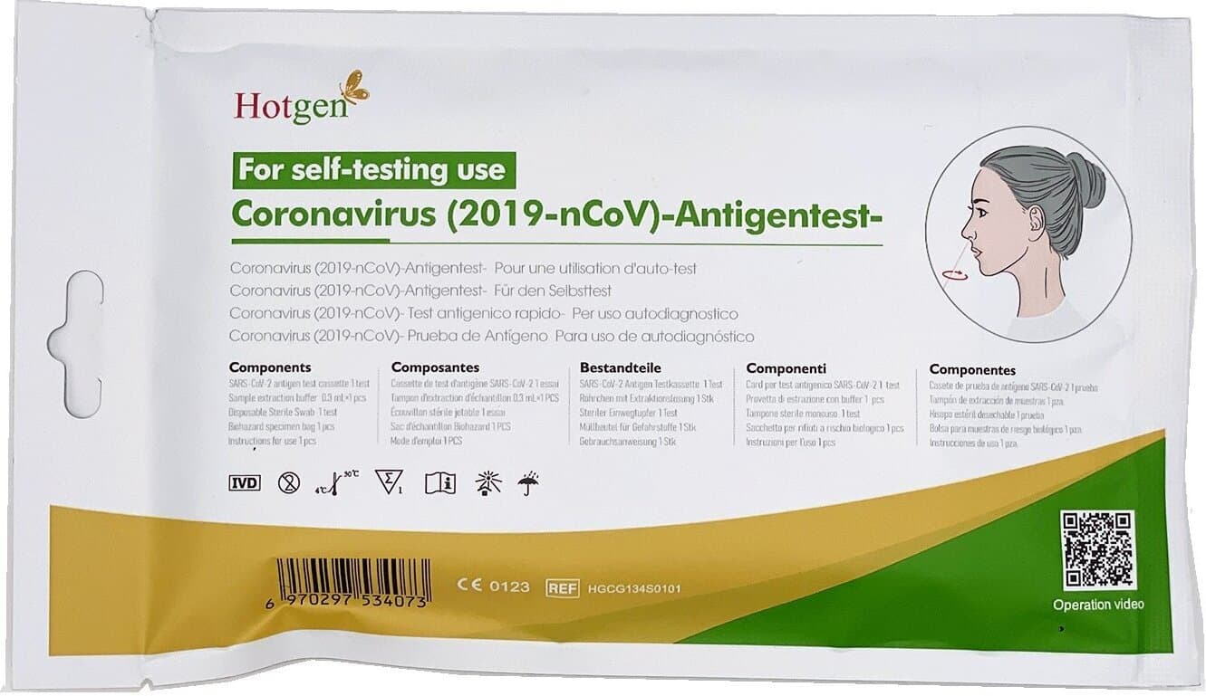 Tamponi Autodiagnostici Hotgen Antigentest: Kit Rapido di Auto-Test COVID-19