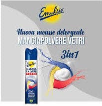 Mousse Pulente MANGIAPOLVERE EMULSIO GLAS Spray 400 ml Elimina Polvere e Sporco