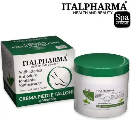 Crema Piedi e Talloni Mentolo ITALPHARMA IP87 - Antibatterica e Antiodore, Cura Intensiva per la Pelle