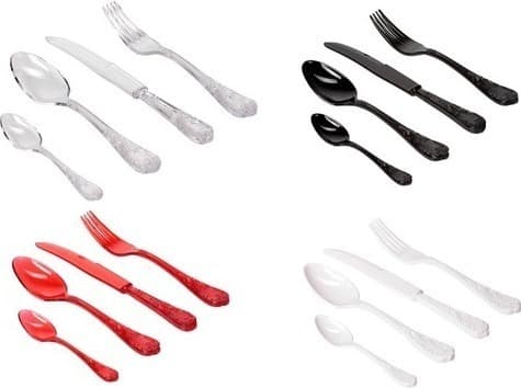 Set 12 Posate in Plexiglass Modello Victoria Elegante e Durevole