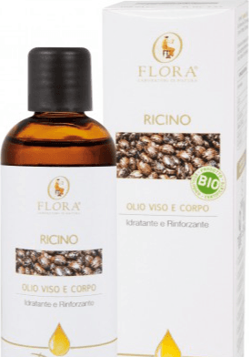 Olio di Ricino Puro FLORA 100 ml BIO-COSMOS - Olio Multifunzionale per Viso, Corpo, Unghie, Capelli, Cuoio Capelluto, Ciglia e Sopracciglia - Ideale per Aromaterapia - Ristrutturante e Nutriente