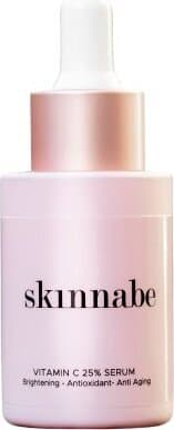 Siero Viso Antietà SKINNABE 30ml - Alta Concentrazione 25% di Vitamina C - Riduce Macchie e Rughe, Effetto Illuminante e Antiossidante