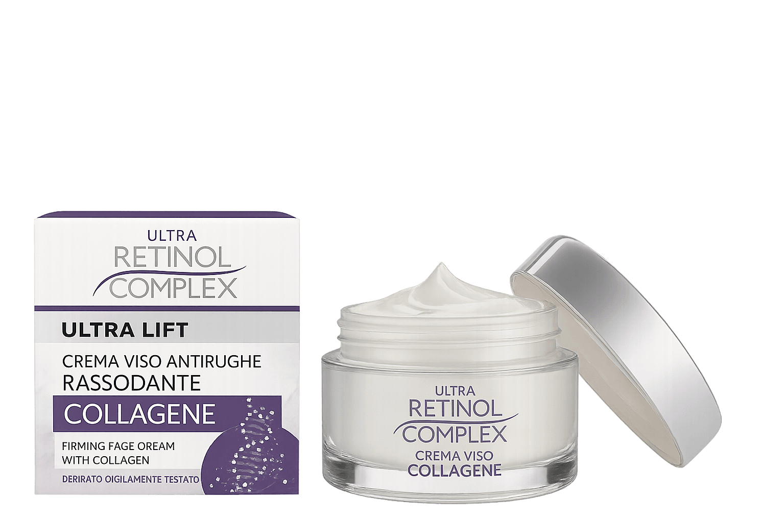 Crema Viso al Retinolo e Collagene 50ml - Trattamento Antirughe Intensivo