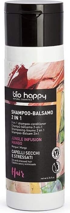 Shampoo e Balsamo 2 in 1 Bio Happy - Infusione di Mango Jungle, Biologico, 200 ml - Codice Prodotto 39706