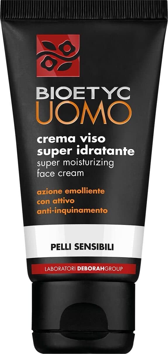 Bioetyc Uomo Crema Viso Super Idratante Pelli Sensibili, 50 ml