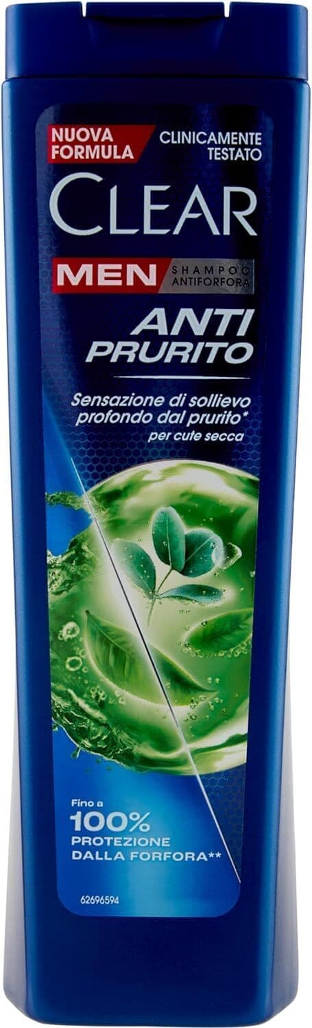 Shampoo Antiforfora e Anti Prurito Clear Men 225 ml - Trattamento Capelli Efficiente