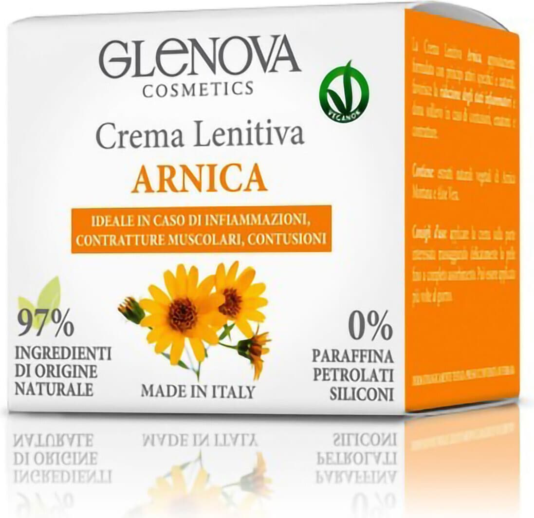 Crema Lenitiva all'Arnica GLENOVA Cosmetics - Trattamento Efficiente per Infiammazioni, Contratture Muscolari e Contusioni - Confezione da 3 Pezzi