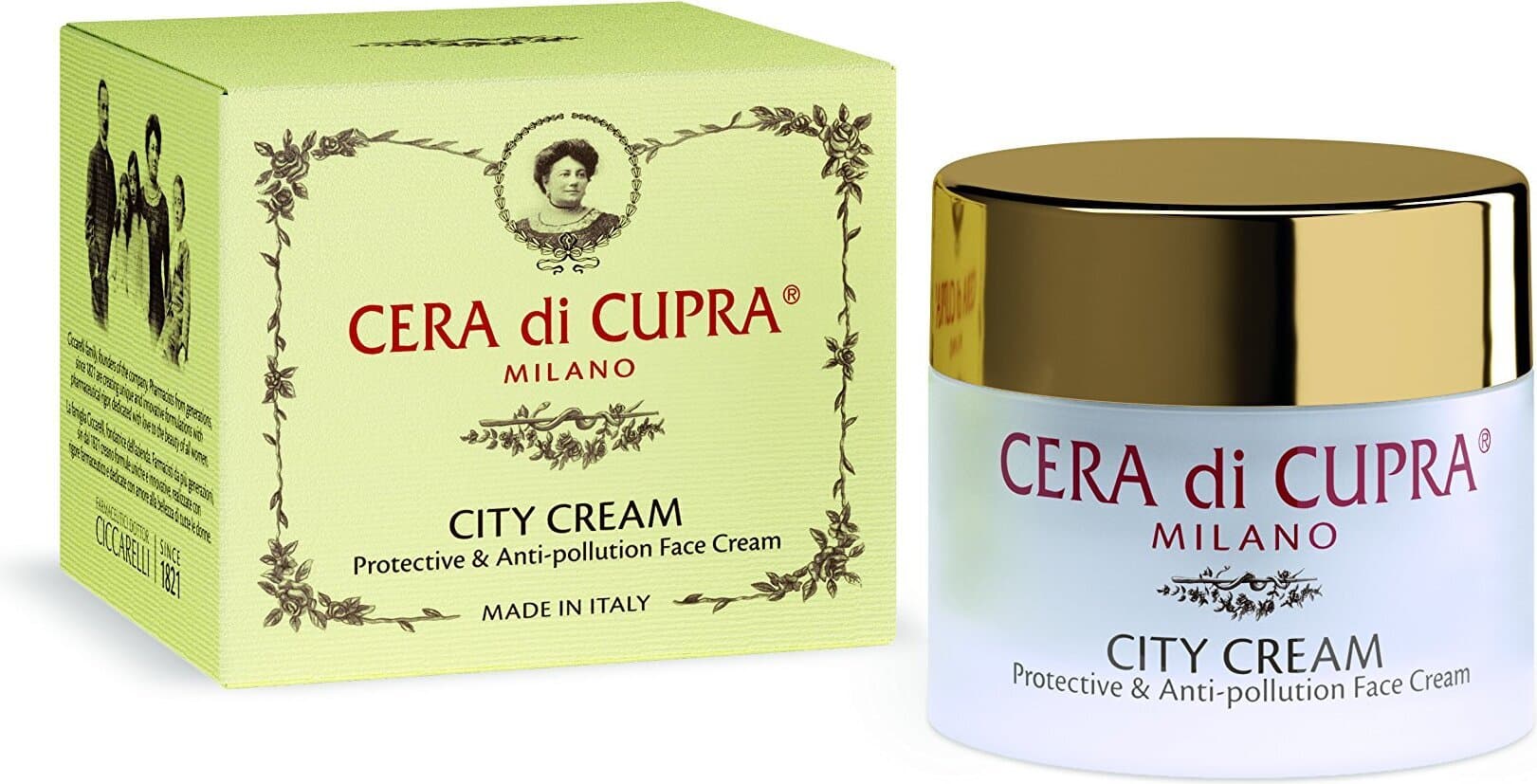 Crema Idratante Viso Cera di Cupra Milano City, 50 ml, Confezione da 5 Pezzi