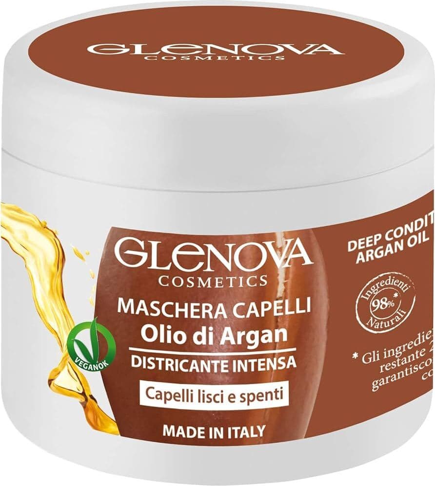 Maschera Capelli Districante Intensa per capelli lisci e spenti con Olio di Argan X 2 Pezzi