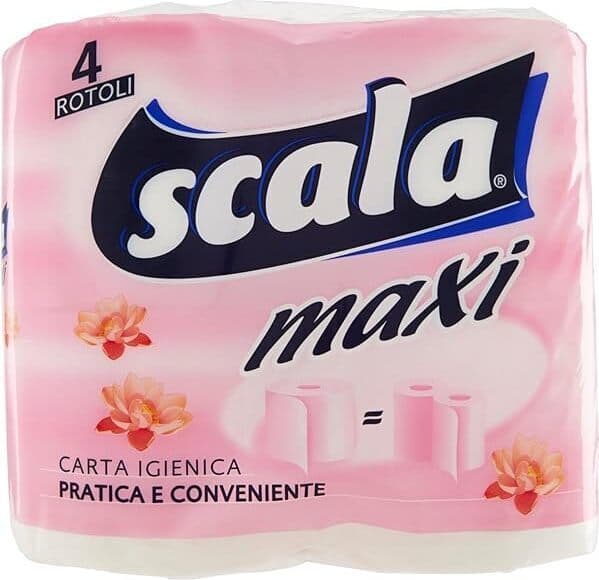 Carta Igienica Nuvoli' 4 Veli Morbida e Resistente - 130 Strappi per Rotolo - Pacco da 6 Pezzi