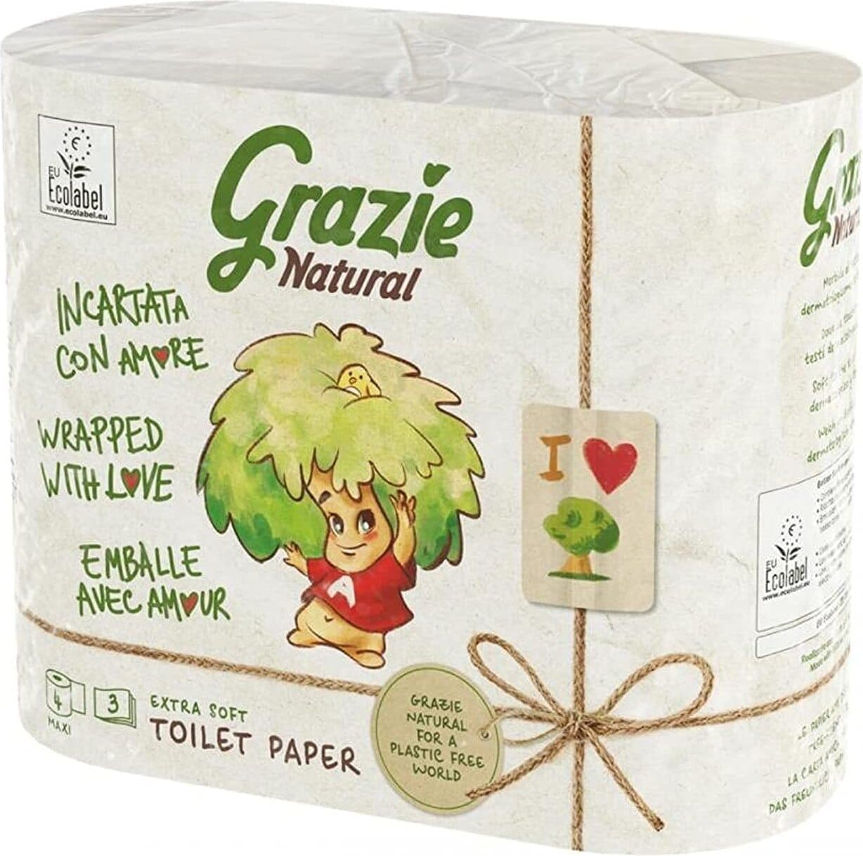 Carta wc 4 rotoli maxi Grazie X 3 Pezzi
