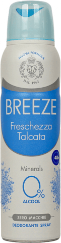 Deodorante Spray Breeze Freschezza Talcata 150ml - Protezione Duratura e Delicata Aroma Talc