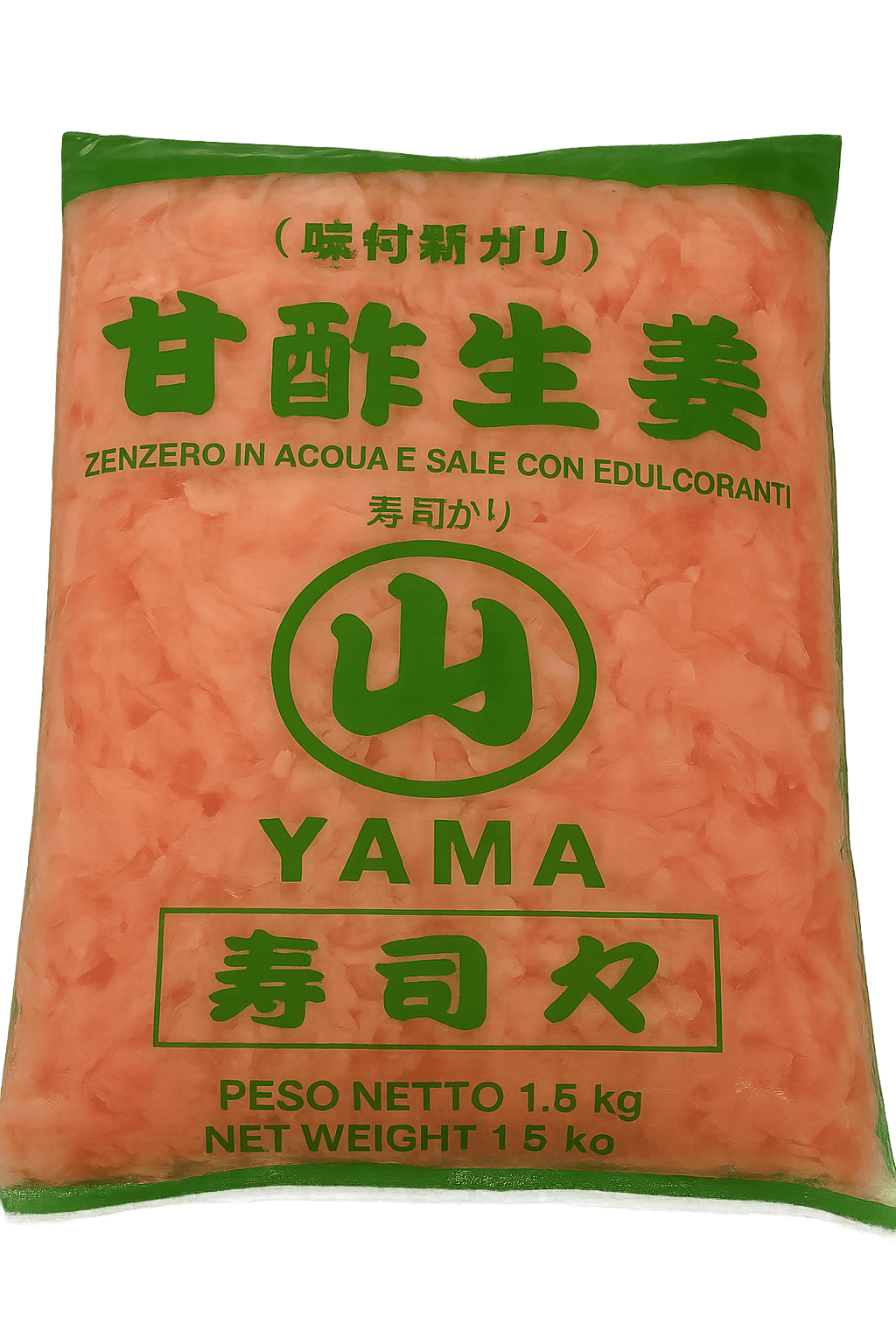 Zenzero Rosa per Sushi in Salamoia YAMA - Vasetto da 1,5kg – Ideale per Amanti del Sushi