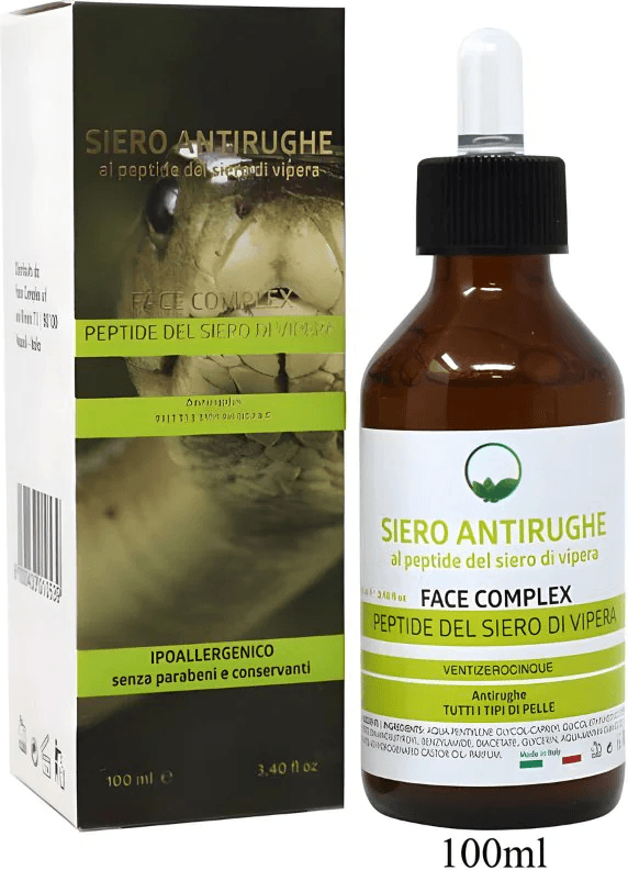 SIERO ANTIRUGHE FACE COMPLEX 100 ML CON SIERO DI VIPERA E APPLICATORE A CONTAGOCCE - TRATTAMENTO VISO INTENSIVO